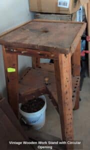 Vintage-Wooden-Work-Stand-with-Circular-Opening-second-image