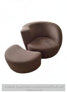 Vladimir-Kagan-Style-Nautilus-Swivel-Chair-and-Ottoman-Set