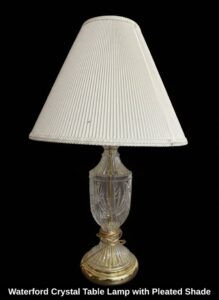 Waterford-Crystal-Table-Lamp-with-Pleated-Shade