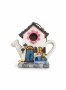 Watering-Can-Shaped-Birdhouse-with-Bench-and-Lantern