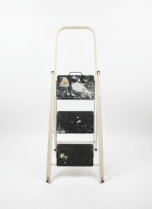 White-Folding-Step-Stool-with-Paint-Splatter