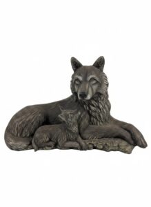 Wolf-and-Cub-Bronze-Sculpture