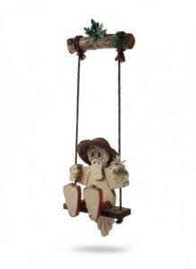 Wooden-Duck-on-Swing-Garden-Decor