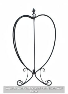 Wrought-Iron-Heart-Shaped-Plant-Stand-or-Wall-Decor