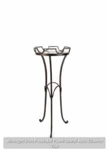 Wrought-Iron-Pedestal-Plant-Stand-with-Granite-Top