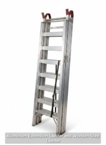 Aluminum-Extension-Ladder-and-Wooden-Step-Ladder-third-image
