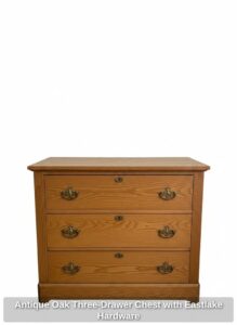 Antique-Oak-Three-Drawer-Chest-with-Eastlake-Hardware-second-image