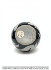 Art-Deco-Style-Black-and-White-Wedding-Vase-third-image