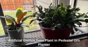 Artificial-Boston-Fern-Plant-in-Pedestal-Urn-Planter-third-image