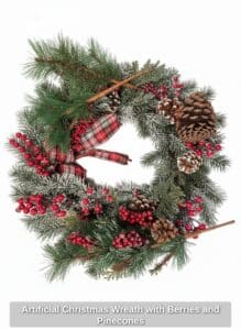 Artificial-Christmas-Wreath-with-Berries-and-Pinecones-fifth-image