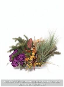 Artificial-Fall-Floral-Arrangement-with-Pine-and-American-Flag-Accent