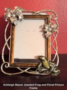 Ashleigh-Manor-Jeweled-Frog-and-Floral-Picture-Frame
