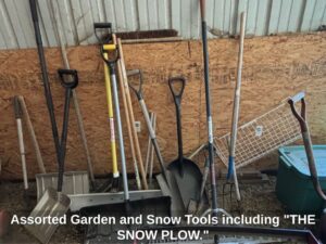 Assorted-Garden-and-Snow-Tools-including-THE-SNOW-PLOW