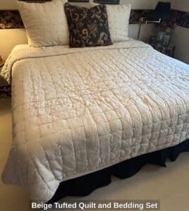 Beige-Tufted-Quilt-and-Bedding-Set