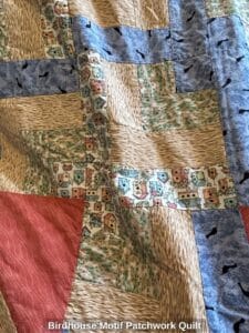 Birdhouse-Motif-Patchwork-Quilt