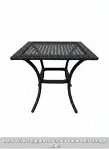 Black-Wicker-Square-Patio-Side-Table-with-Storage-Shelf-second-image