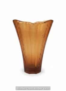 Blenko-Glass-Amber-Vase