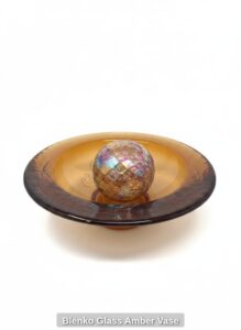Blenko-Glass-Amber-Vase-sixth-image