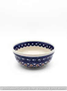 Boleslawiec-Ceramic-Bowl-Peacock-Eyes-Pattern