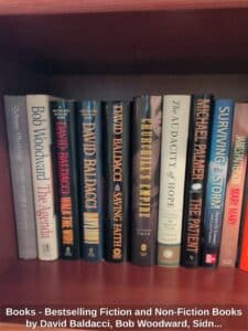 Books-Bestselling-Fiction-and-Non-Fiction-Books-by-David-Baldacci-Bob-Woodward-Sidney-Sheldon-Richard-Toye-Michael-Palmer-and-James-Patterson