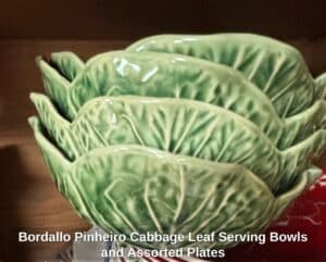 Bordallo-Pinheiro-Cabbage-Leaf-Serving-Bowls-and-Assorted-Plates