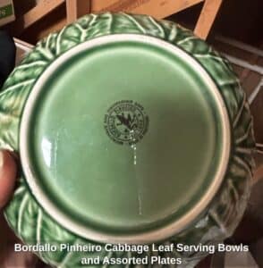Bordallo-Pinheiro-Cabbage-Leaf-Serving-Bowls-and-Assorted-Plates-second-image