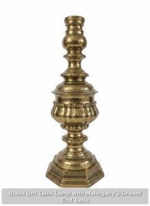 Brass-Urn-Table-Lamp-with-Mahogany-Drawer-End-Table-fourth-image