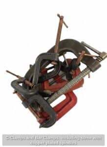 C-Clamps-and-Bar-Clamps-including-some-with-copper-plated-spindles