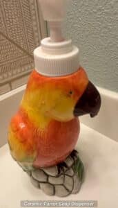Ceramic-Parrot-Soap-Dispenser
