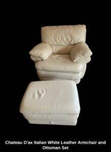 Chateau-Dax-Italian-White-Leather-Armchair-and-Ottoman-Set