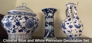 Chinese-Blue-and-White-Porcelain-Decorative-Set
