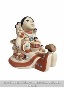 Cleo-Teissedre-Native-American-Style-Storyteller-Figurine