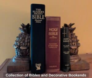 Collection-of-Bibles-and-Decorative-Bookends