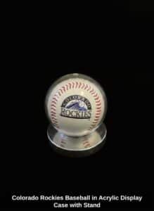 Colorado-Rockies-Baseball-in-Acrylic-Display-Case-with-Stand