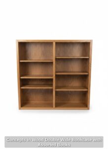 Concepts-in-Wood-Double-Wide-Bookcase-with-Assorted-Books-second-image