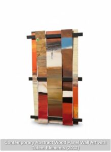 Contemporary-Abstract-Wood-Panel-Wall-Art-with-Totem-Elements-second-image
