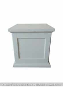 Cream-Painted-Side-Table-with-Faux-Drawer-Front