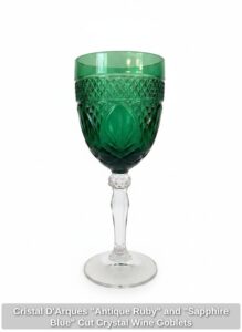 Cristal-DArques-Antique-Ruby-and-Sapphire-Blue-Cut-Crystal-Wine-Goblets-second-image