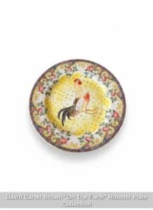 David-Carter-Brown-On-The-Farm-Rooster-Plate-Collection-second-image