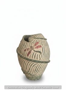 Decorative-Dragonfly-Motif-Ceramic-Vase-second-image