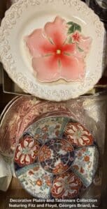 Decorative-Plates-and-Tableware-Collection-featuring-Fitz-and-Floyd-Georges-Briard-and-Imari-style-pieces