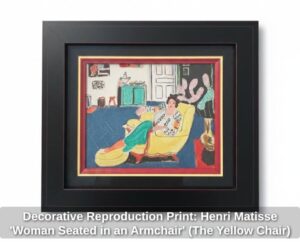 Decorative-Reproduction-Print-Henri-Matisse-Woman-Seated-in-an-Armchair-The-Yellow-Chair