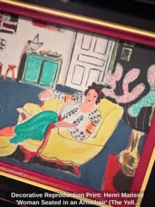 Decorative-Reproduction-Print-Henri-Matisse-Woman-Seated-in-an-Armchair-The-Yellow-Chair-third-image