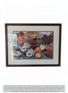 Diane-French-Gaugush-Original-Pastel-Paper-Fruits-Dry-Pigment-Paintings-Signed