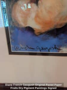 Diane-French-Gaugush-Original-Pastel-Paper-Fruits-Dry-Pigment-Paintings-Signed-second-image