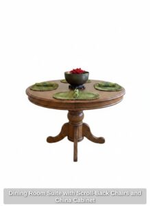 Dining-Room-Suite-with-Scroll-Back-Chairs-and-China-Cabinet-second-image