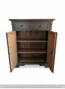 Distressed-Gray-Two-Door-Cabinet-with-Drawer-second-image