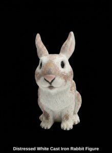 Distressed-White-Cast-Iron-Rabbit-Figure