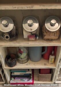 Distressed-White-Wooden-Craft-Storage-Shelf