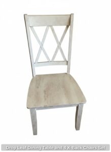 Drop-Leaf-Dining-Table-and-X-Back-Chairs-Set-fourth-image
